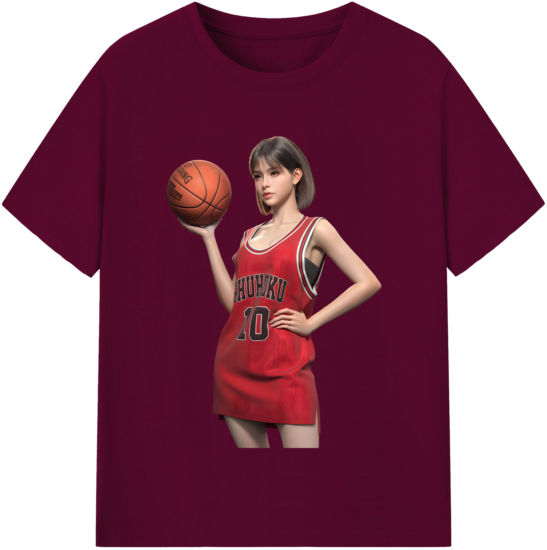 （画像用） SLAM DUNK／スラムダンク レディースカジュアルプリントTシャツ（綿100％）